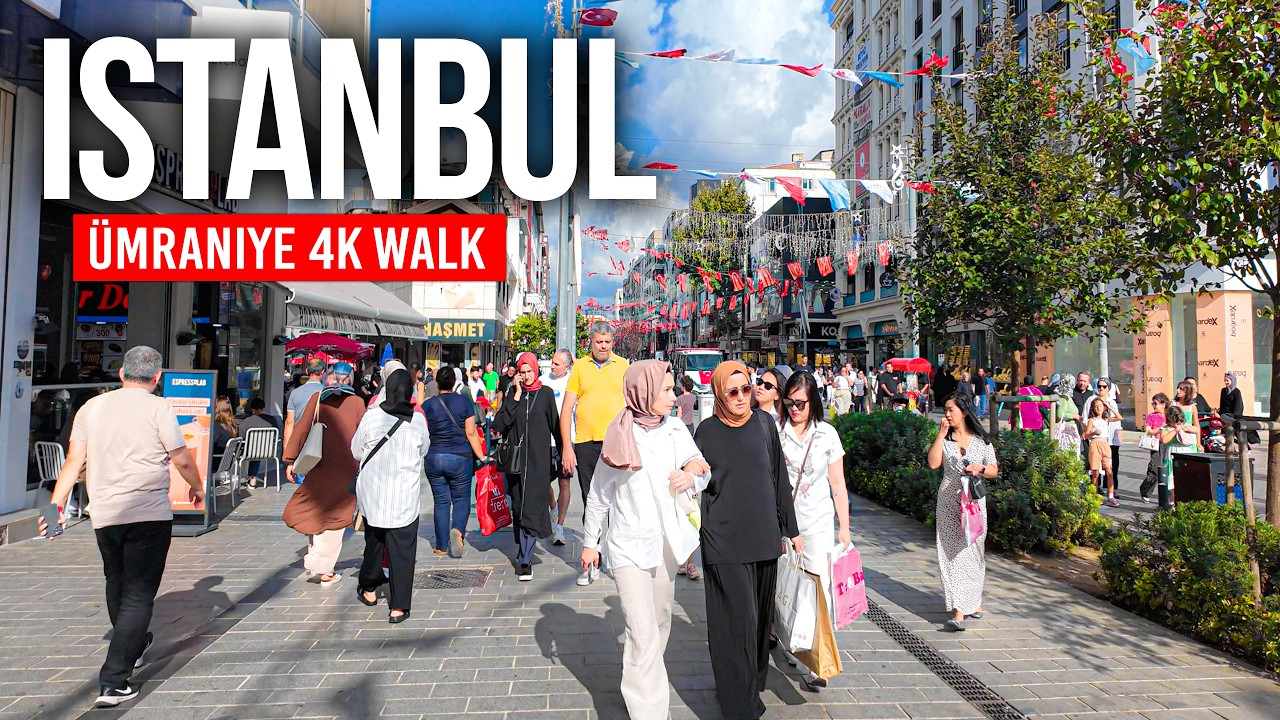 Istanbul, Turkiet | Stadstur till Fots 4K | 24 sep. 2026