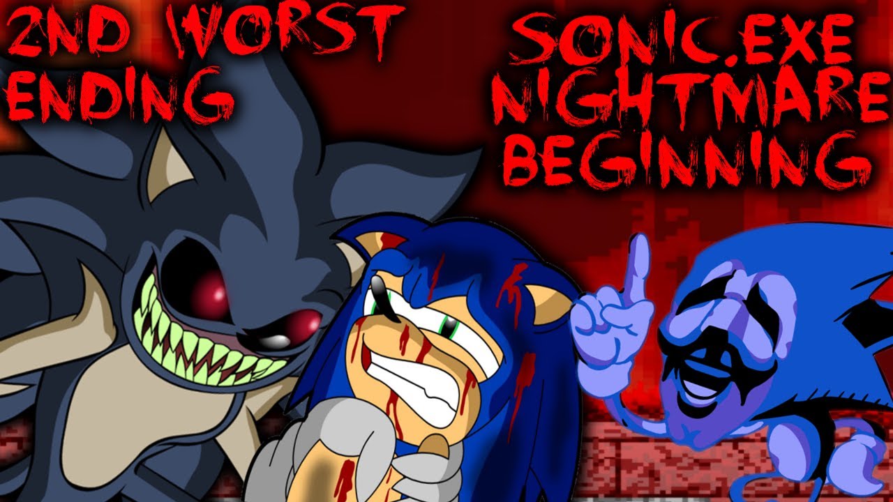 Sonic Exe Nightmare Beginning 2nd Worst Ending Completing Fatal Fog And All Blue Rings Youtube - sonicexe nightmare roblox
