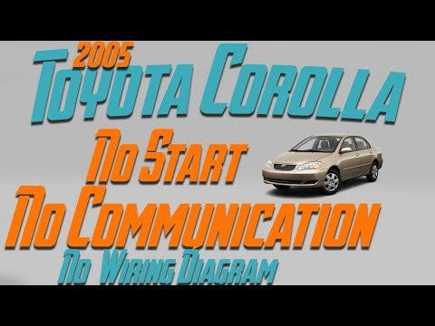 2005 Toyota Corolla 시작 없음-통신 없음-배선도 없음
