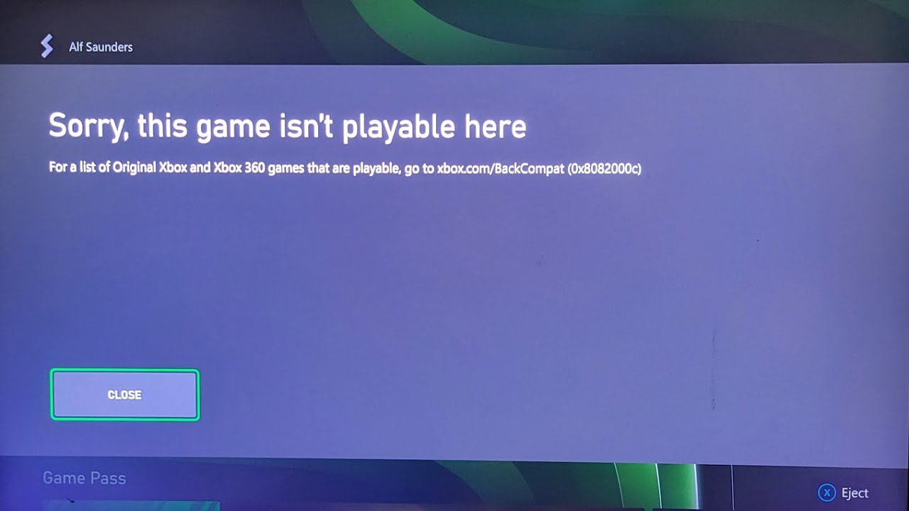 texto diversión insecto Xbox Series X "Sorry this game isn't playable here" [SOLVED] - YouTube