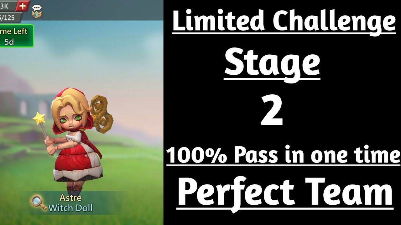 Lords mobile limited challenge dark disaster stage 2|Witch doll stage 2|Astre stage 2