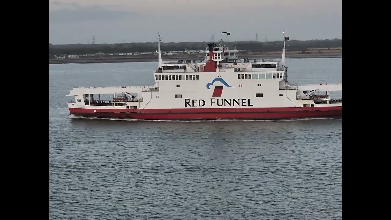 red funnel boat at Plymouth port