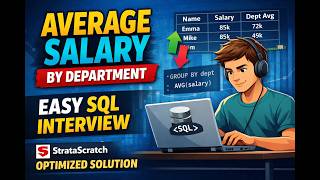 Average Salary by Department | Easy SQL Interview Question (StrataScratch) | Optimized Solution Profile