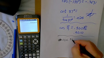 Evaluating Trig Functions on a Calculator