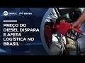 Alta do diesel preocupa setor de transporte de cargas no Brasil | #SBTBrasil