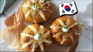 خبز الثوم والجبنة الكوري الشهير ?? من الذذ المخبوزات اللي ممكن تجربوهاKorean Cheese Garlic Bread