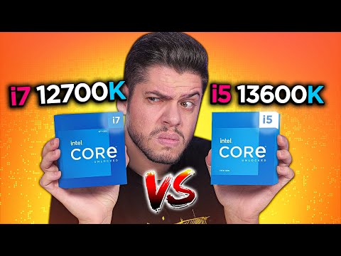 Core i5 13600K vs i7 12700K, R5 7600X e R7 5800X3D em GAMES lado a lado, TEMPERATURA e CONSUMO