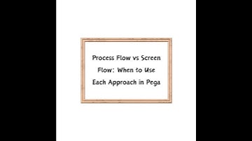 When to Use Process Flow vs Screen Flow in Pega | #ProcessFlow #ScreenFlow  #PegaWorkflow