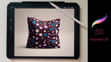 How to create seamless patterns in Procreate 5X - incl. free polka dot brush