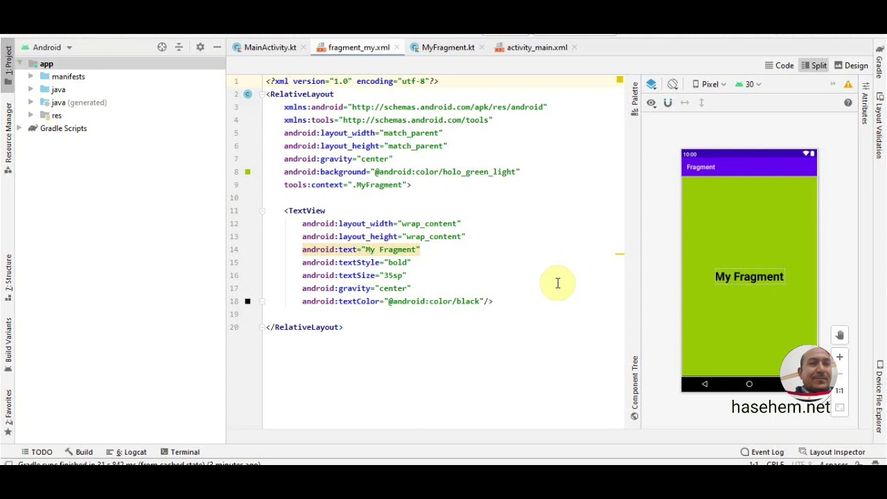 android studio fragment part_2 - YouTube