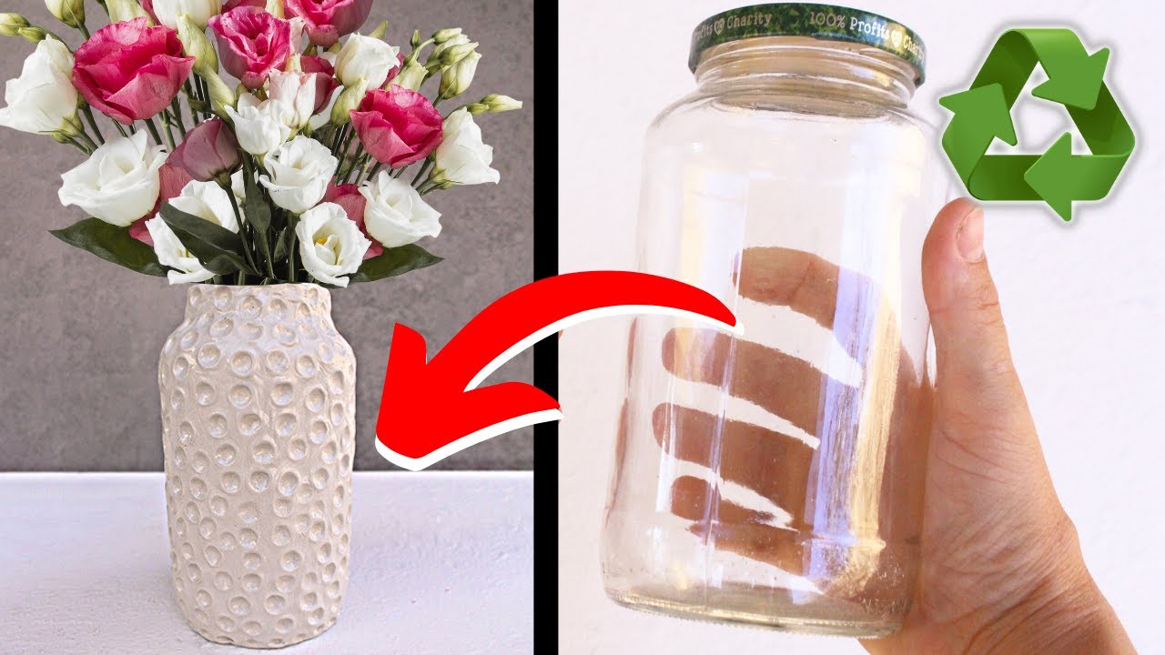 Glass Jar Decorating Idea with Air Dry Clay YouTube