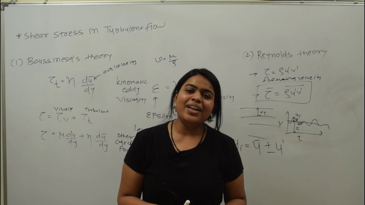 Shear Stress in Turbulent Flow | Boussinesq's Theory | Reynold Theory | Turbulent Flow | Hydraulics
