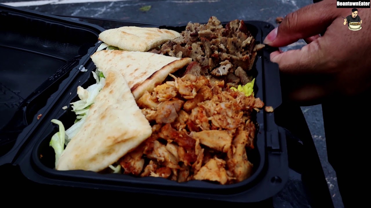 The Chicken & Rice Guys Food Truck Chicken & Beef Combo Rice Plate Part 2 With Jamael YouTube