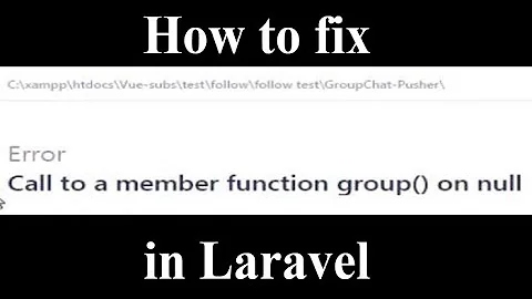 How to fix call to a member function group() on null