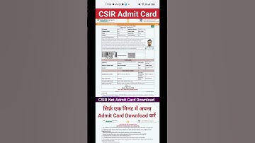 csir.net toelatingskaart 2023 kaise download kare | hoe csir.net toelatingskaart 2023 te download...