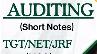 Introduction of Audit Notes with MCQs