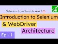Introduction to selenium webdriver  architecture  basic understanding of webdriver architecture
