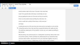 Chapter 20 - Section 9 - Leisure Time Activities