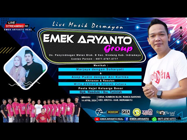 LIVE STREAMING MALAM | EMEK ARYANTO GROUP (Quality Music) | SUMBON - KROYA | MINGGU 14 APRIL 2024 class=