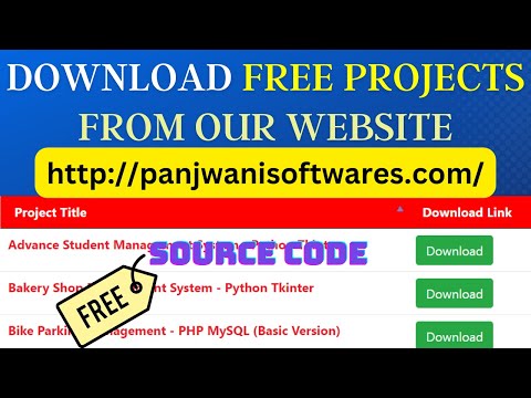 Download free Python, Django, PHP, Java and .NET projects from our website - Panjwani Softwares