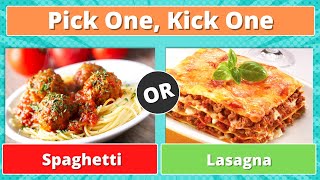 Pick One, Kick One Food & Drink Edition | Choose Your Favorites 🧋 🍟 🍔 🌭 !!