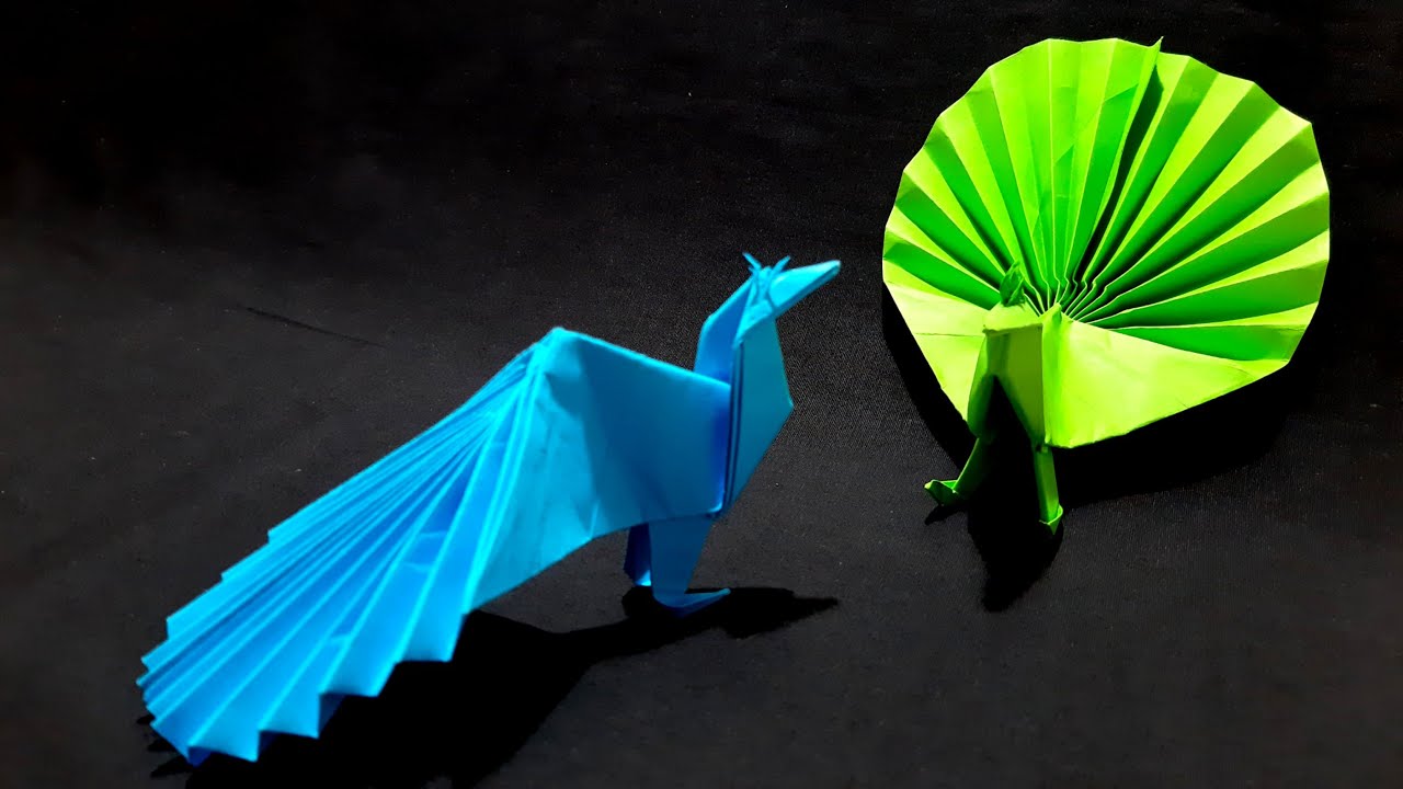 How to make a peacock from A4 paper (Easy way) - Origami - YouTube