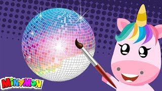 GLITTER DISCO BALL COLORING ?! (Learn Colors For Kids)