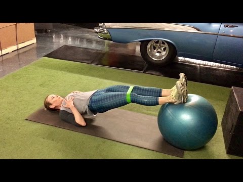 Chelsea Handler: Stability Ball Leg Curl/Bridge Combo w/ Mini-Band