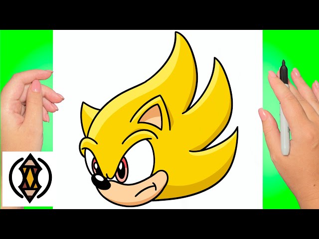 How To Draw Super Sonic For Kids