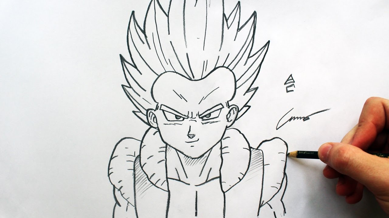 Fusão de personagens -Goku e Vegeta /Desenho