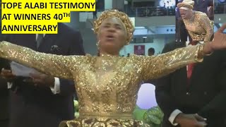 EVANGELIST TOPE ALABI TESTIMONY AT WINNERS 40TH ANNIVERSARY PROPHETIC FEAST