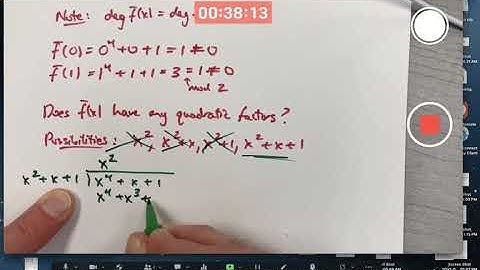 Mod p Irreducibility Test Example (Quartic Polynomial is Irreducible over the Rationals ℚ)