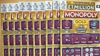 NEW Monopoly Gold - £5 scratch cards - National Lottery uk - with Scratchcard chancer