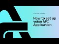 How to set up voice API Application | Telnyx