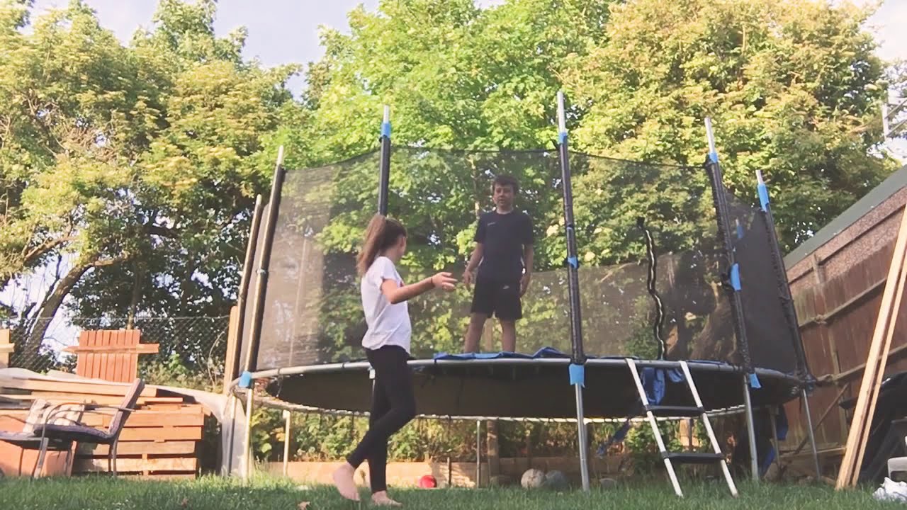 Trampoline tricks and games YouTube