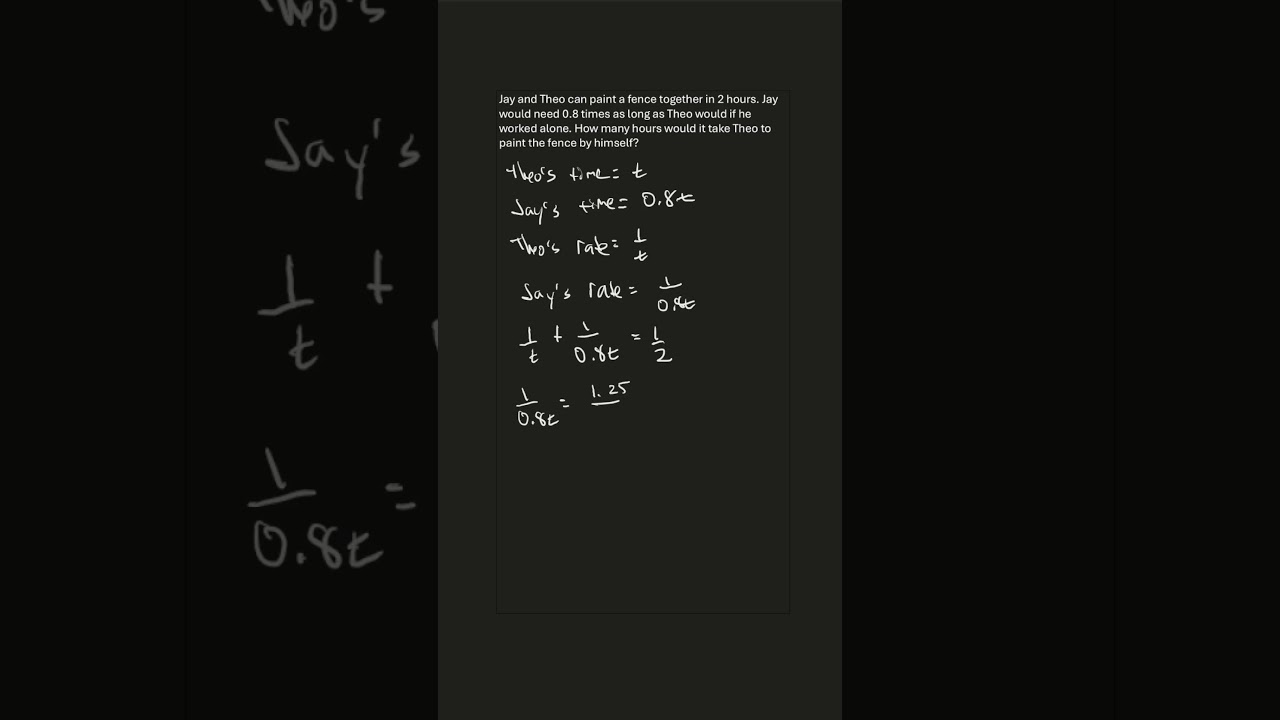 Relaxing Math: Fence Painting Work Problem 🎨