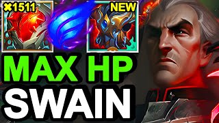 Wild Rift China Swain Support - New Heartsteel Broken OP Tank Swain Build Runes - Heartsteel OP Item