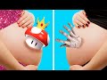 Princess Peach vs Wednesday Addams Pregnant! Funny Situations and Incredible Hacks by Gotcha! Viral