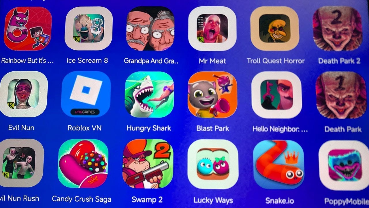 Roblox,Evil Capuccino Assassino,Mr Meat,The Baby In Yellow,Granny Chapter 4,Dark Riddle Story Mode