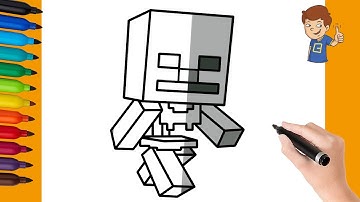 Easy Minecraft Skeleton Drawing Tutorial - Step by Step for Beginners