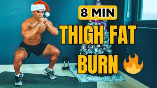 8 Minute Home Workout Reduce Thigh Fat! Slimmer Legs in 10 Days!#gym #workout #exercise