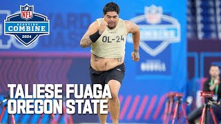 Taliese Fuaga's 2024 NFL Scouting Combine workout