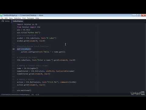 003 Creating buttons and text box widgets #Tkinter