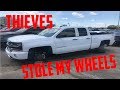 Thieves stole my 2017 Silverado Redline edition wheels. I go to get them back.