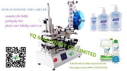 Demo operation video for top labeling machine with date batch number coder sticker label applicator