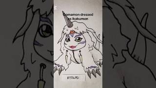 Gomamon dressed as Ikakumon #gomamon #digimon #anime #isekai #bandai