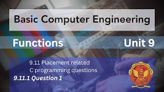 9.11.1 | C Placement questions | Unit 9 | BT-205 | C Programming | BASIC COMPUTER ENGINEERING | RGPV