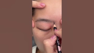 【Brow Drawing on Real Model】Structure & Natural Shaping Tutorial ✏️✨#attotattoo #ATTOtattooMachine