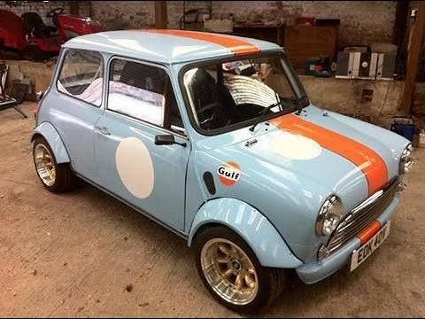 Classic Mini Race/Track Car Painting Gulf Racing Livery Part 1 - YouTube
