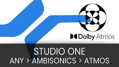 Encode and Decode any sound to Ambisonics using Presonus Studio One!